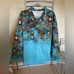 Leopard turquoise 2xl